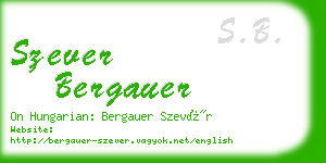 szever bergauer business card